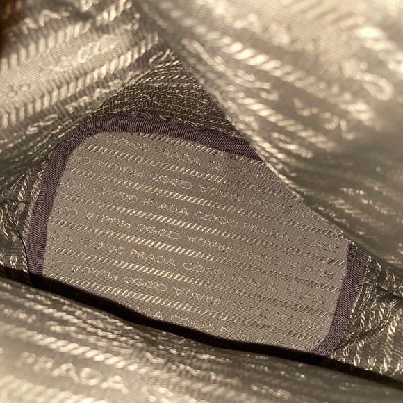 Prada Logo Drawstring Canvas Bucket Bag - Picture 7 of 8